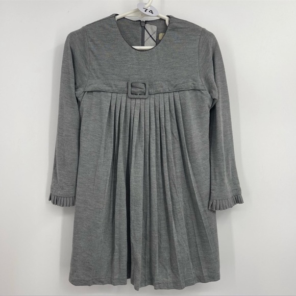 Girls Burberry Gray pleated dress GUC - Picture 1 of 2